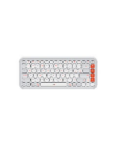 POP Icon Keys - Pearl White & Orange - US English (QWERTY)