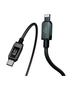 EGO CLRT2-12 Wiry Max 2 120cm Type- C to Lightning MFI PD 60W Real-Time Wattage Display Cable (灰色)