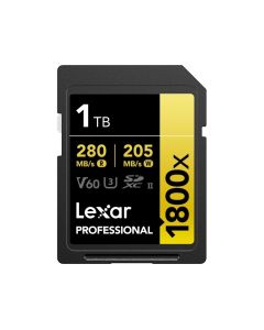 Lexar PROFESSIONAL 1800X SDXC™ UHS-II CARD GOLD SERIES 1TB
