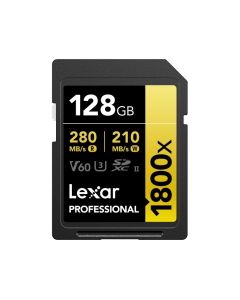 Lexar PROFESSIONAL 1800X SDXC™ UHS-II CARD GOLD SERIES 128GB