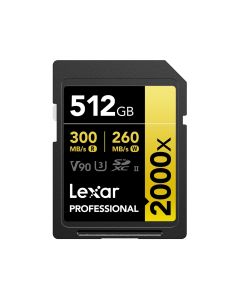 Lexar PROFESSIONAL 2000X SDXC 64GB GOLD SERIES, U3 V90 UHS-II