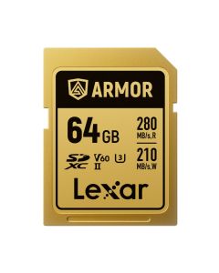 Lexar PROFESSIONAL SD ARMOR GOLD SDHC 64GB U3 V60 UHS-II 6K 记忆卡