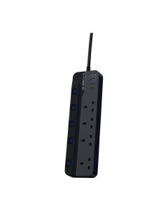 EGO BRISK STRIP PRO - GaN 3USB & 4Way Power Strip (Black)