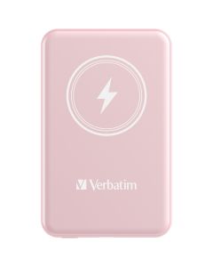 Verbatim MagSafe Qi 15W PD 20W 5000mAh Battery CCC Certificate Version (PINK)